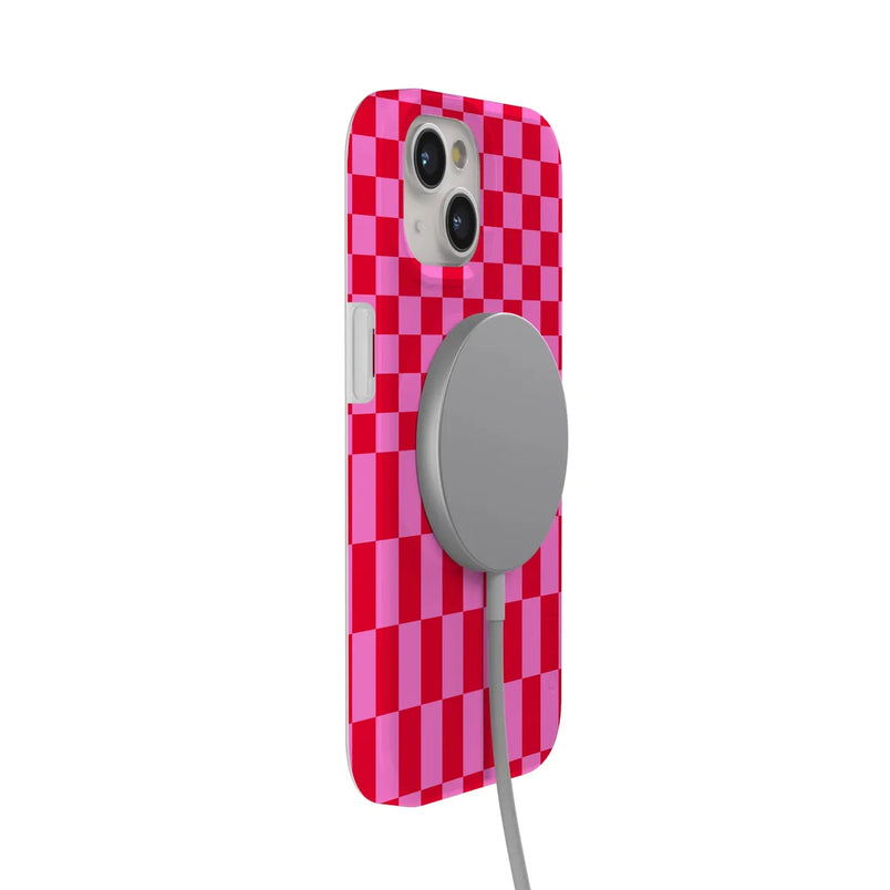 Vibe Check | Pink Checkerboard Case