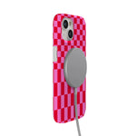 Vibe Check | Pink Checkerboard Case