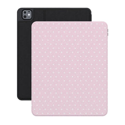 On the Dot | Pink & White Polka Dot iPad Case - iPad Pro 13