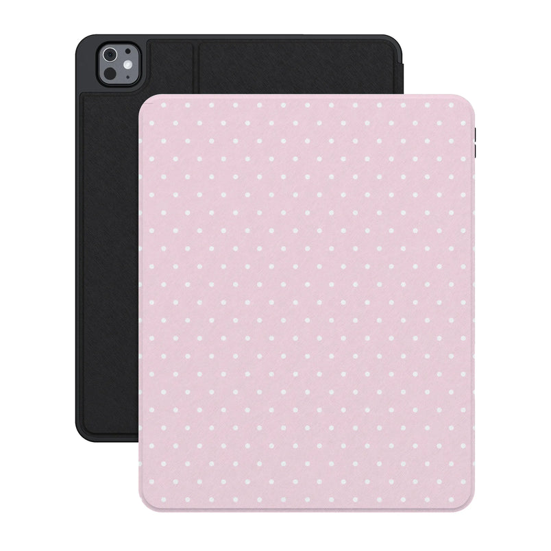 On the Dot | Pink & White Polka Dot iPad Case - iPad Pro 13" (M4, 2024)