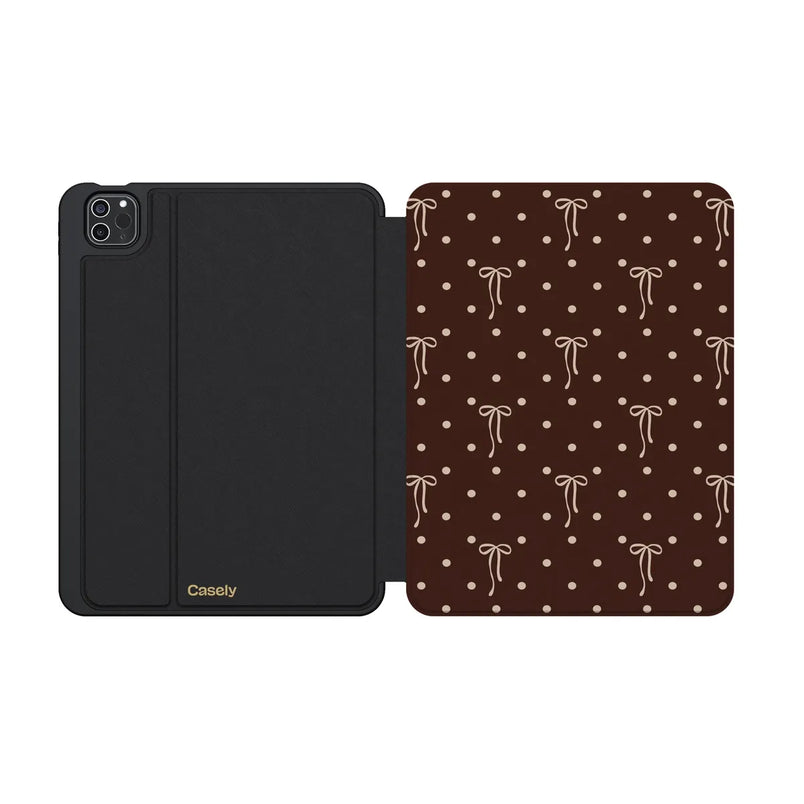 Teddy Bows | Brown Polka Dot iPad Case
