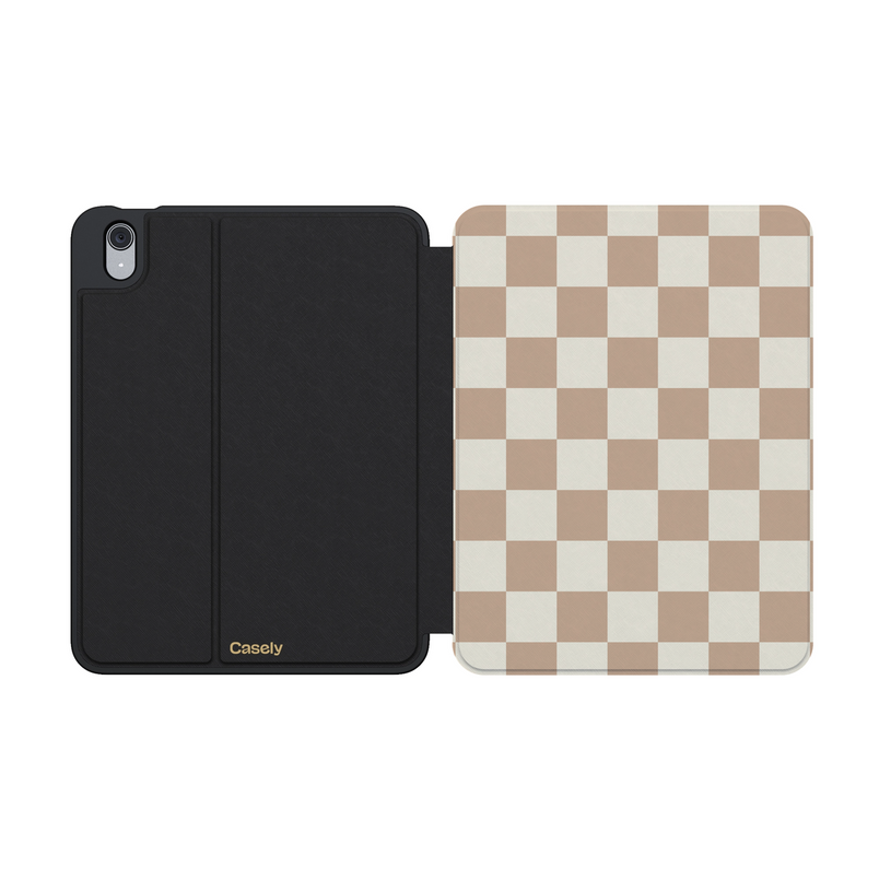 Fit Check | Neutral Checkerboard iPad Case