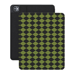 Wicked Hex | Green Checkered iPad Case