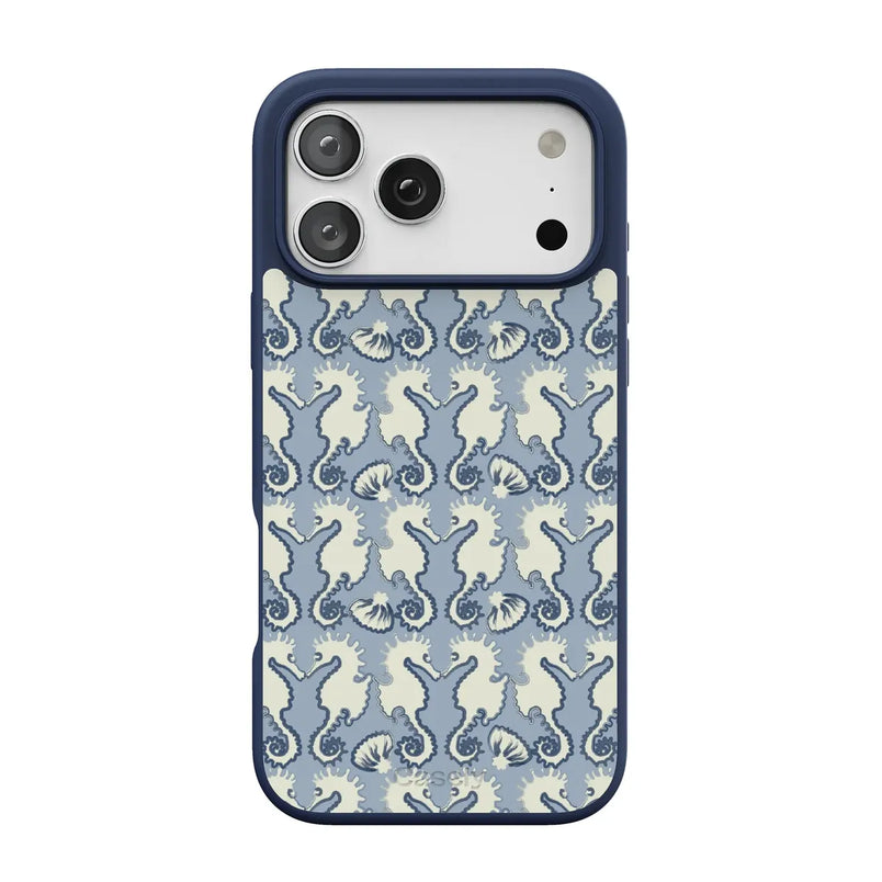 Seahorse Drift | Coastal Blues Case - iPhone 17 Pro