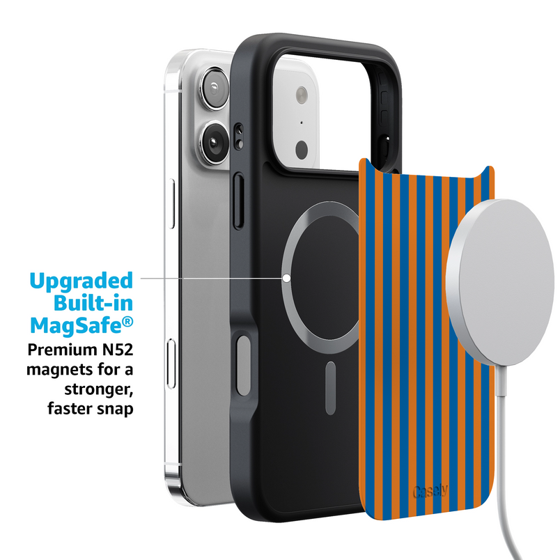 Go New York | Blue & Orange Stripes Case