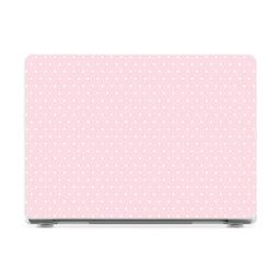 On the Dot | Pink & White Polka Dot Laptop Shell - 16