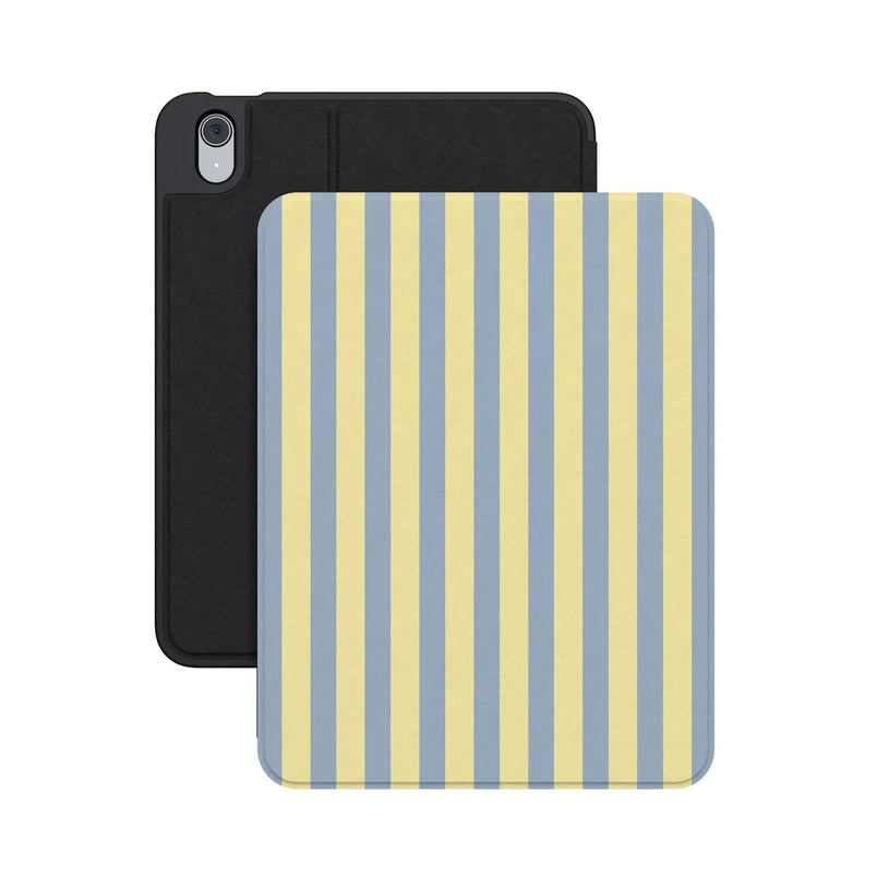 Coastline Stripes | Blue & Yellow iPad Case