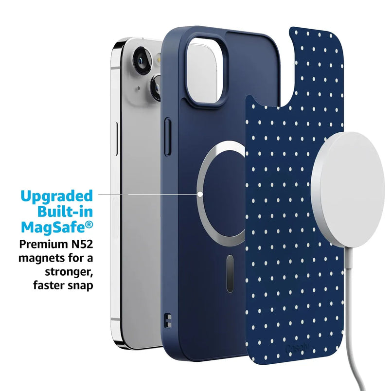 On the Dot | Navy Polka Dot Case