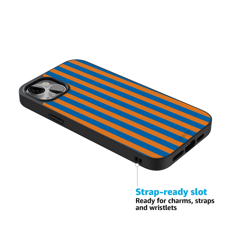 Go New York | Blue & Orange Stripes Case