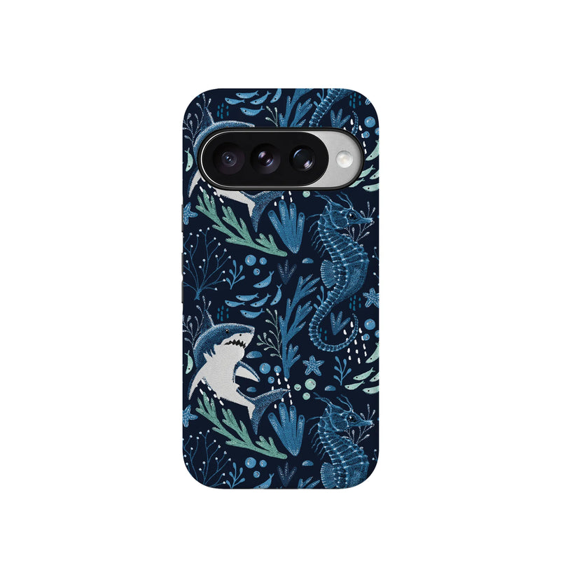 Midnight Reef | Shark Print Case - Google Pixel 11 Pro
