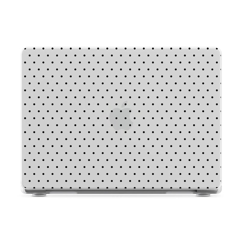 On the Dot | Black Polka Dot Laptop Shell - 13.6" MacBook Air