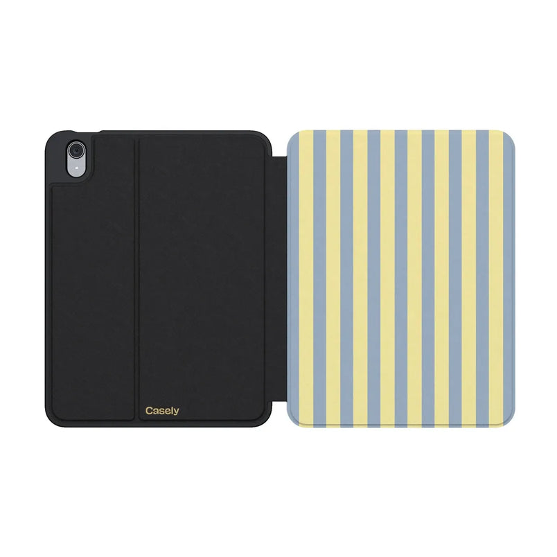 Coastline Stripes | Blue & Yellow iPad Case