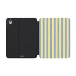 Coastline Stripes | Blue & Yellow iPad Case