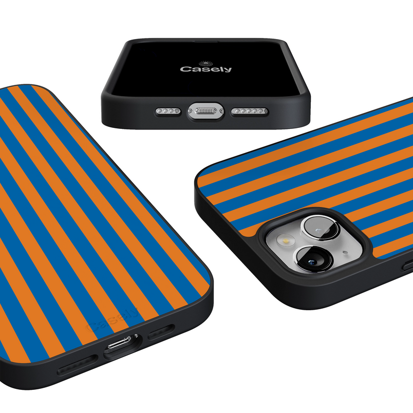 Go New York | Blue & Orange Stripes Case