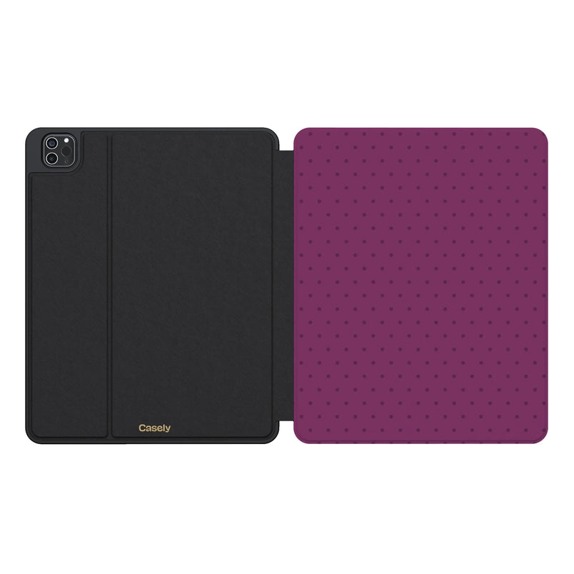 On the Dot | Plum Polka Dot iPad Case