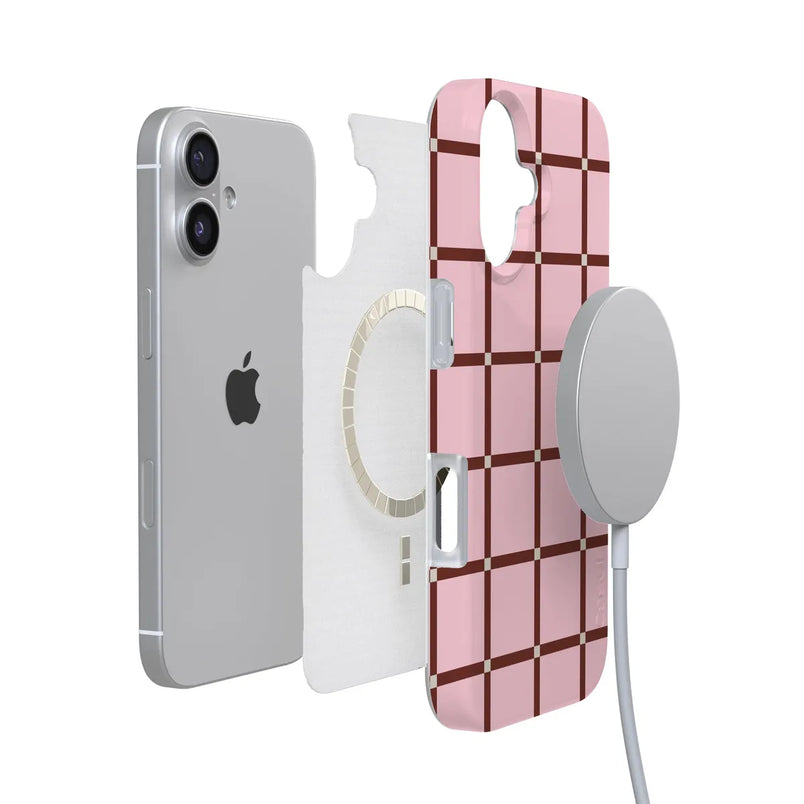 Uptown Gridlock | Pink Checkerboard Case