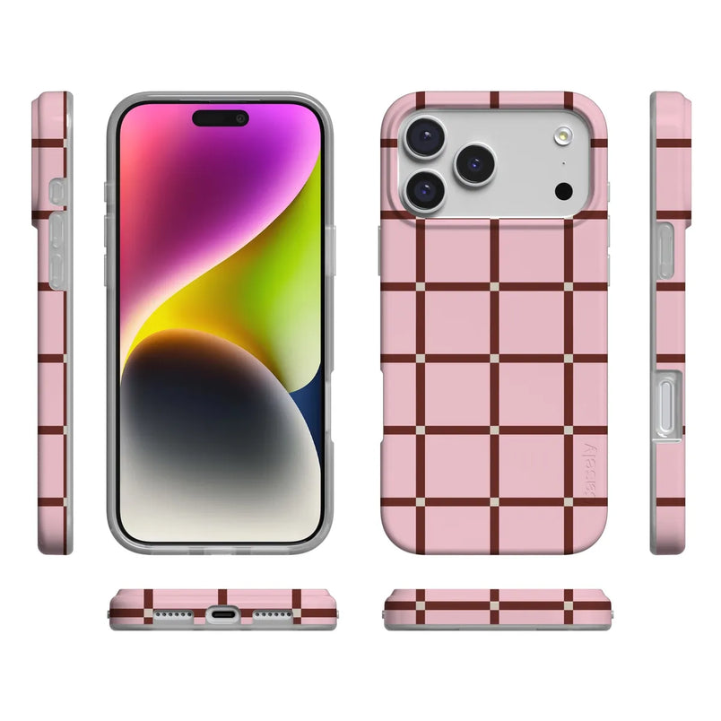Uptown Gridlock | Pink Checkerboard Case