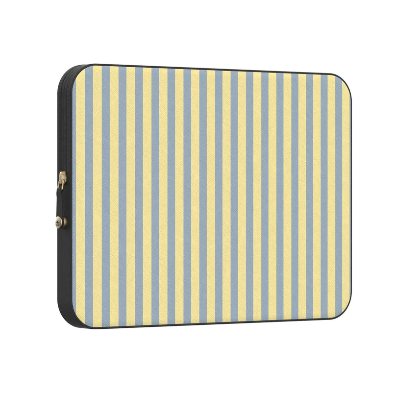 Coastline Stripes | Blue & Yellow Laptop Case