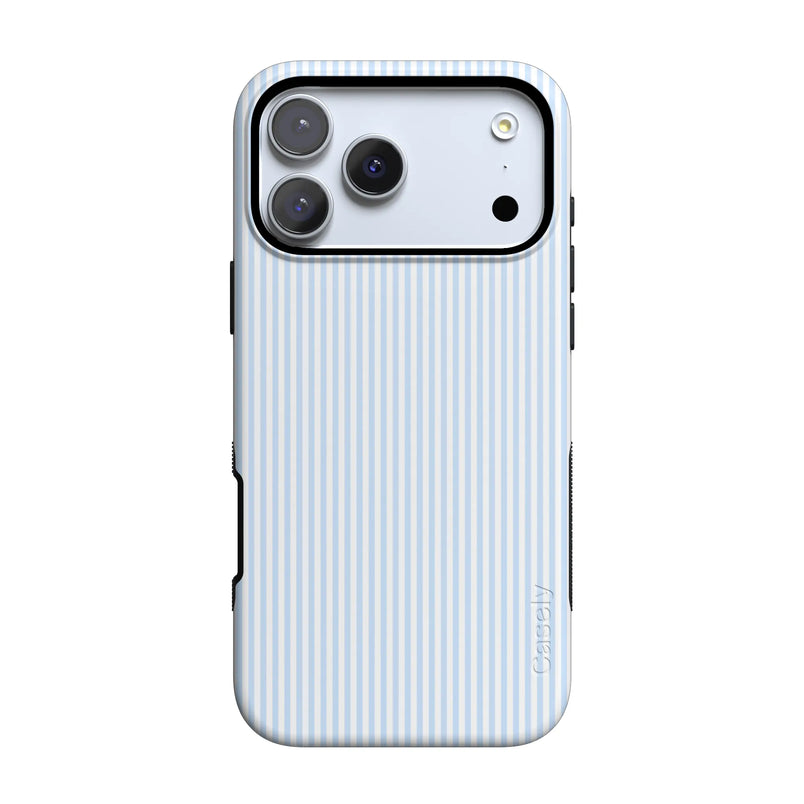 Stripes and the City | Light Blue Pinstripe Case - iPhone 17 Pro