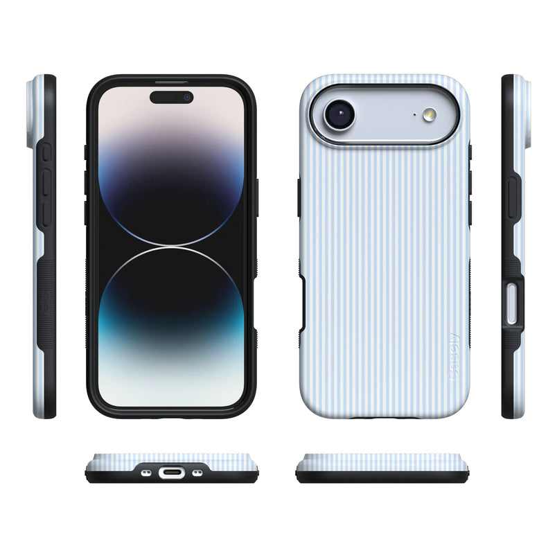 Stripes and the City | Light Blue Pinstripe Case