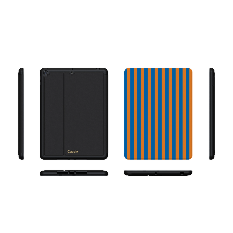 Go New York | Blue & Orange Stripes iPad Case