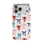 American Girlie | Red White & Blue Bows Case - iPhone 17 Pro