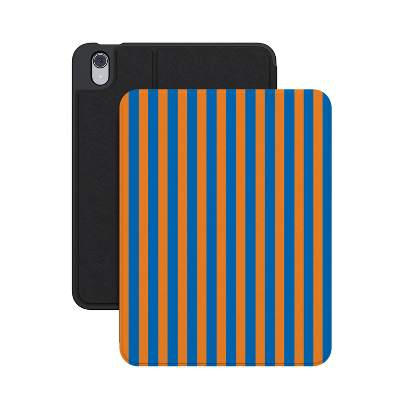 Go New York | Blue & Orange Stripes iPad Case - iPad 10.9" (10th Gen / A16)