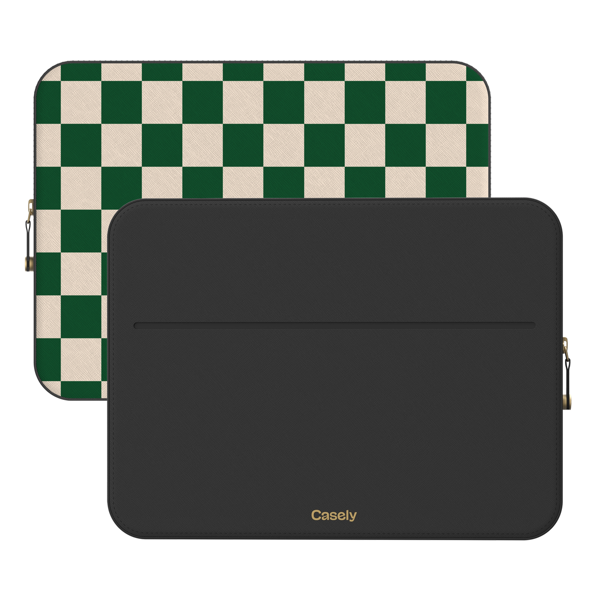 Fit Check Green Checkerboard Laptop Case - Thumbnail 3