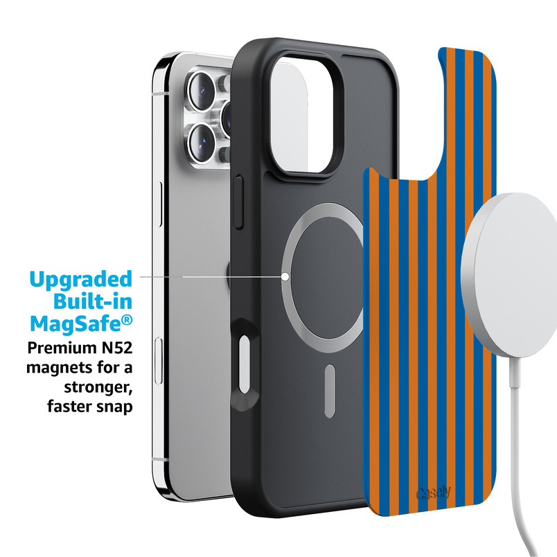 Go New York | Blue & Orange Stripes Case