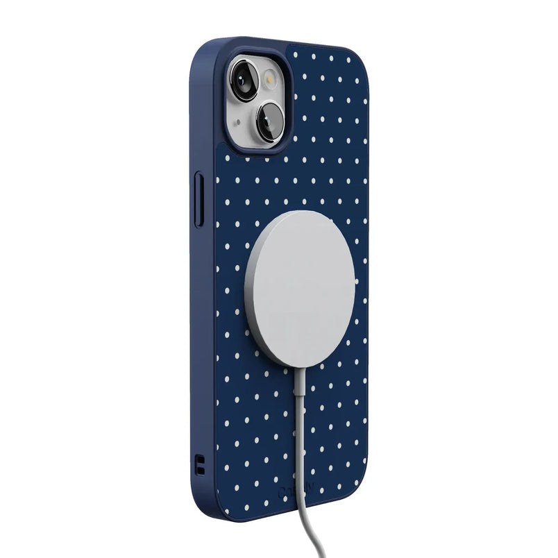 On the Dot | Navy Polka Dot Case