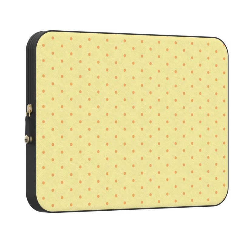 On the Dot | Yellow Polka Dot Laptop Case