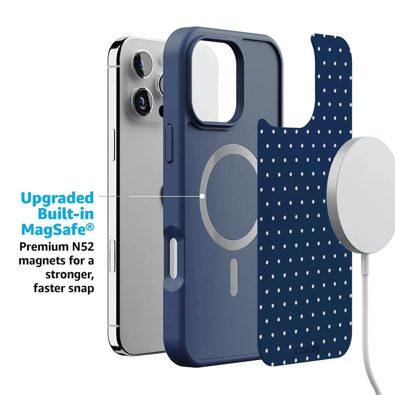On the Dot | Navy Polka Dot Case