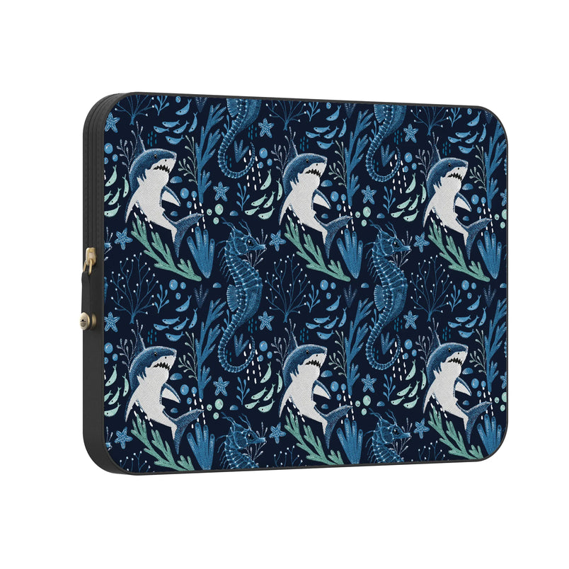 Midnight Reef | Shark Print Laptop Case - 14" MacBook Pro
