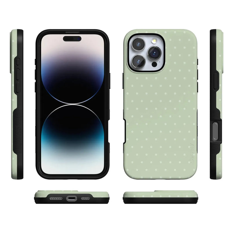 On the Dot | Green Polka Dot Case