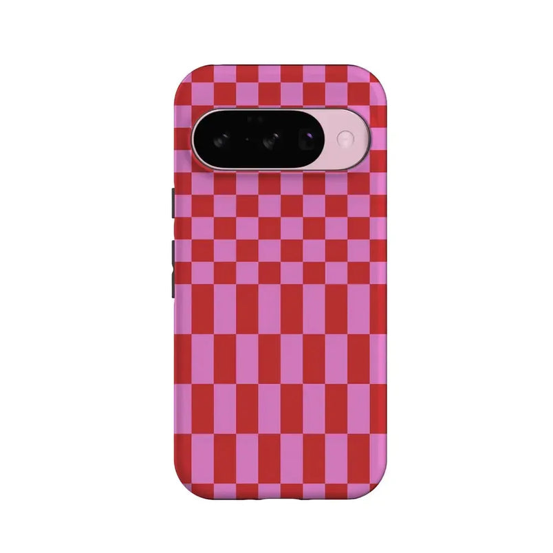Vibe Check | Pink Checkerboard Case