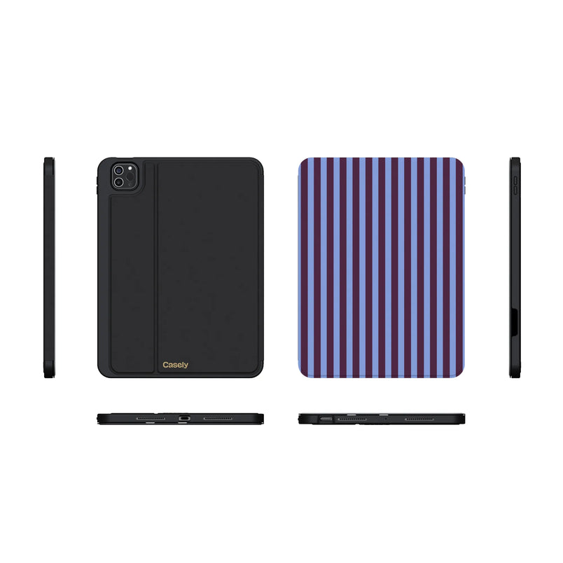 Perfect Stripes | Purple & Blue Stripes iPad Case
