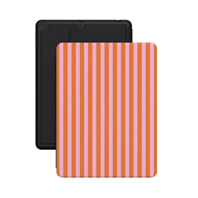 Perfect Stripes | Orange & Pink Stripes iPad Case - iPad 10.2" (7/8/9th Gen)