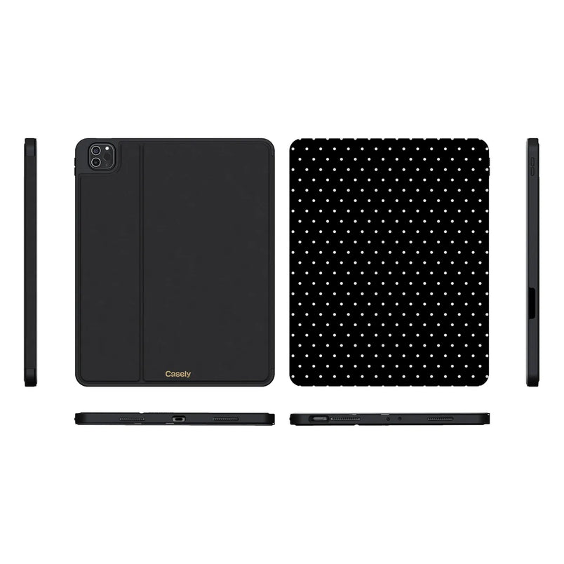 On the Dot | Black Polka Dot iPad Case