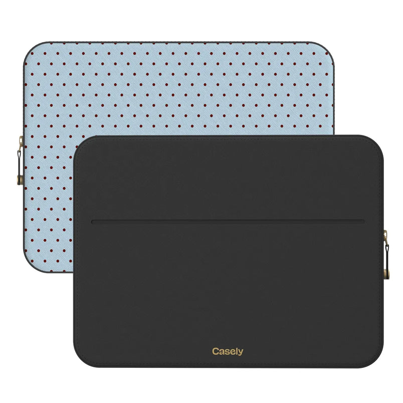 On the Dot | Blue Polka Dot Laptop Case