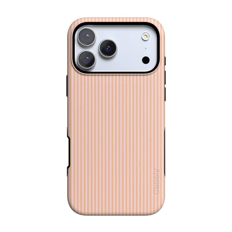Stripes and the City | Orange & Pink Pinstripe Case - iPhone 17 Pro