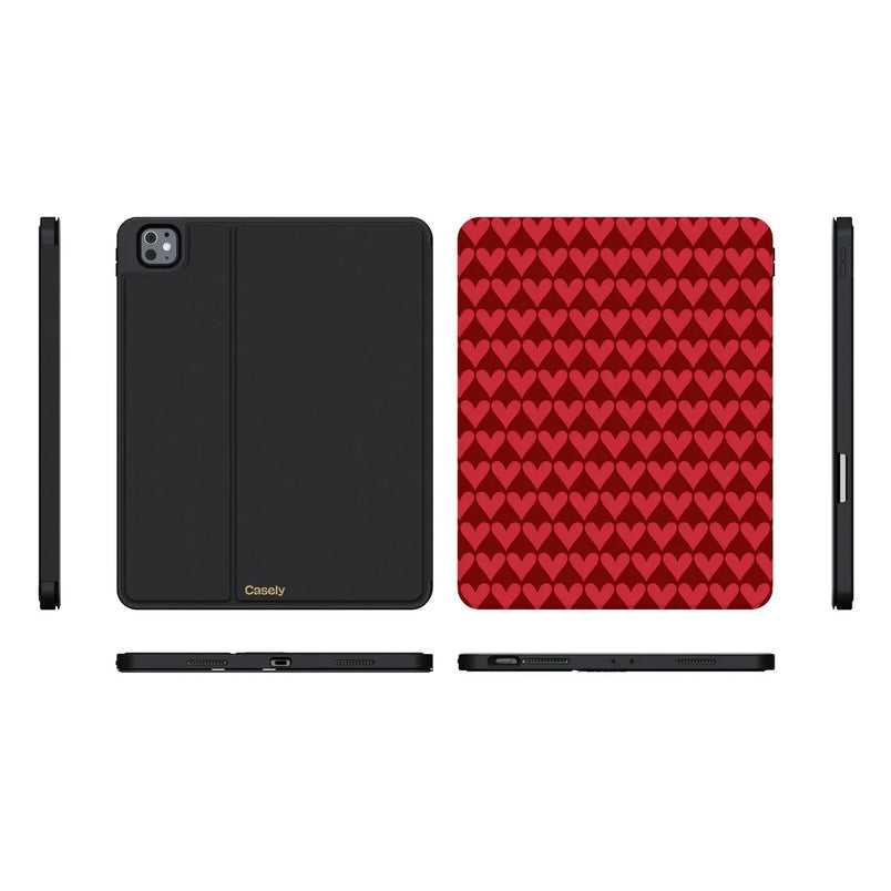 Crazy in Love | Red Hearts iPad Case