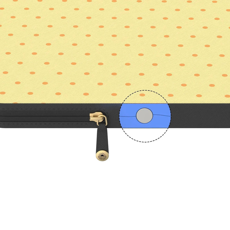 On the Dot | Yellow Polka Dot Laptop Case