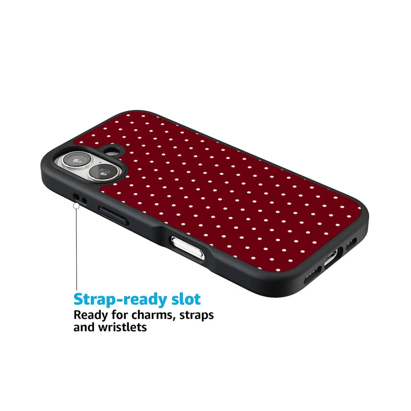 On the Dot | Maroon Polka Dot Case