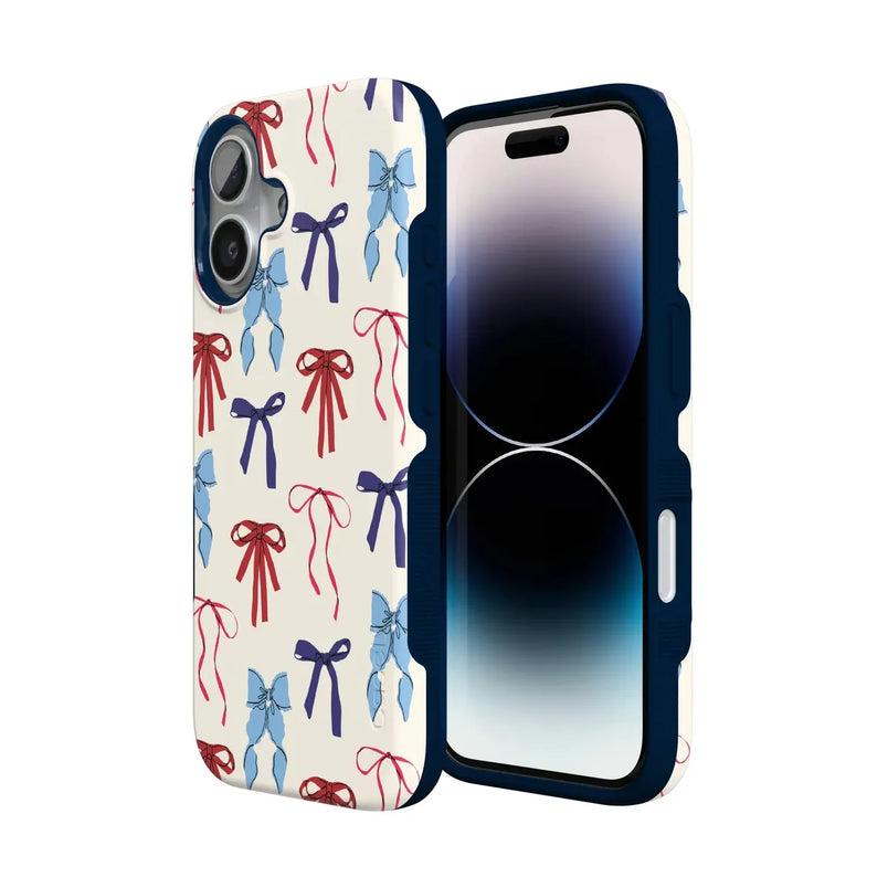 American Girlie | Red White & Blue Bows Case