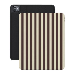 S'more Stripes | Brown Striped iPad Case - iPad Pro 13