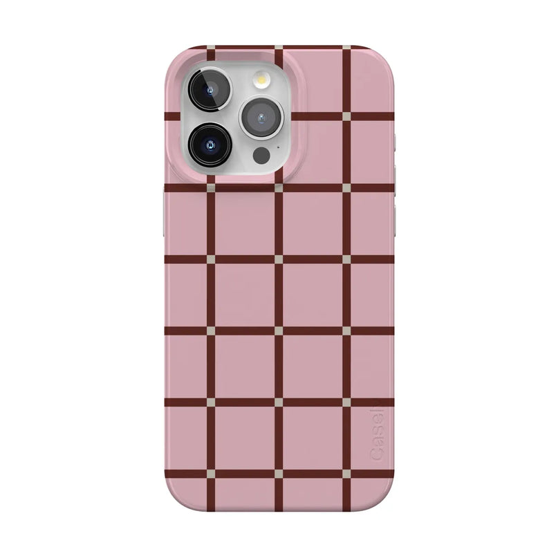 Uptown Gridlock | Pink Checkerboard Case
