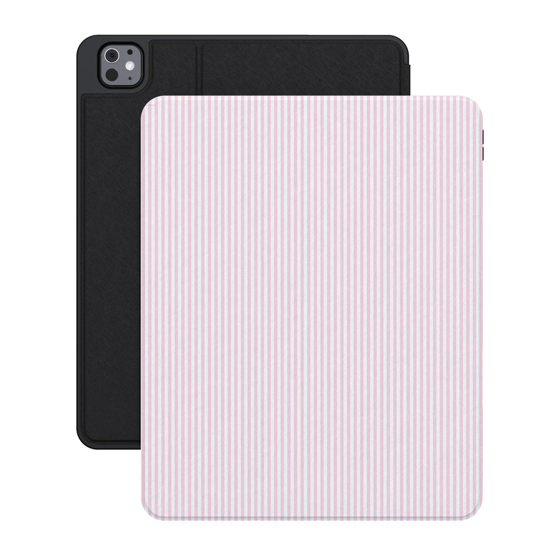 Stripes and the City | Light Pink Pinstripe iPad Case - iPad Pro 13" (M4, 2024)