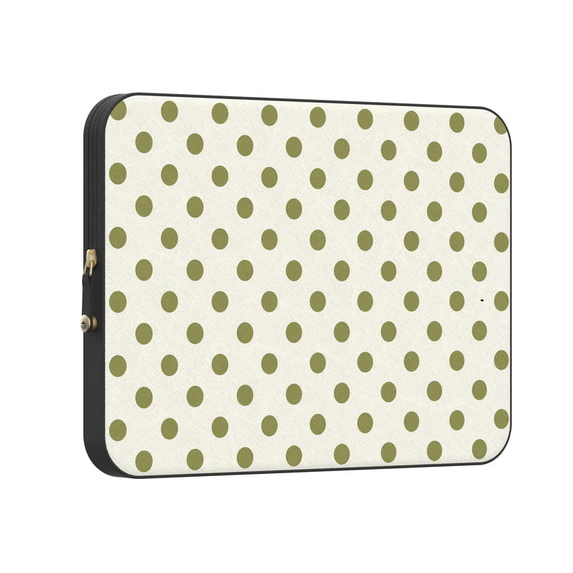 Spotted in SoHo | Green Polka Dot Laptop Case