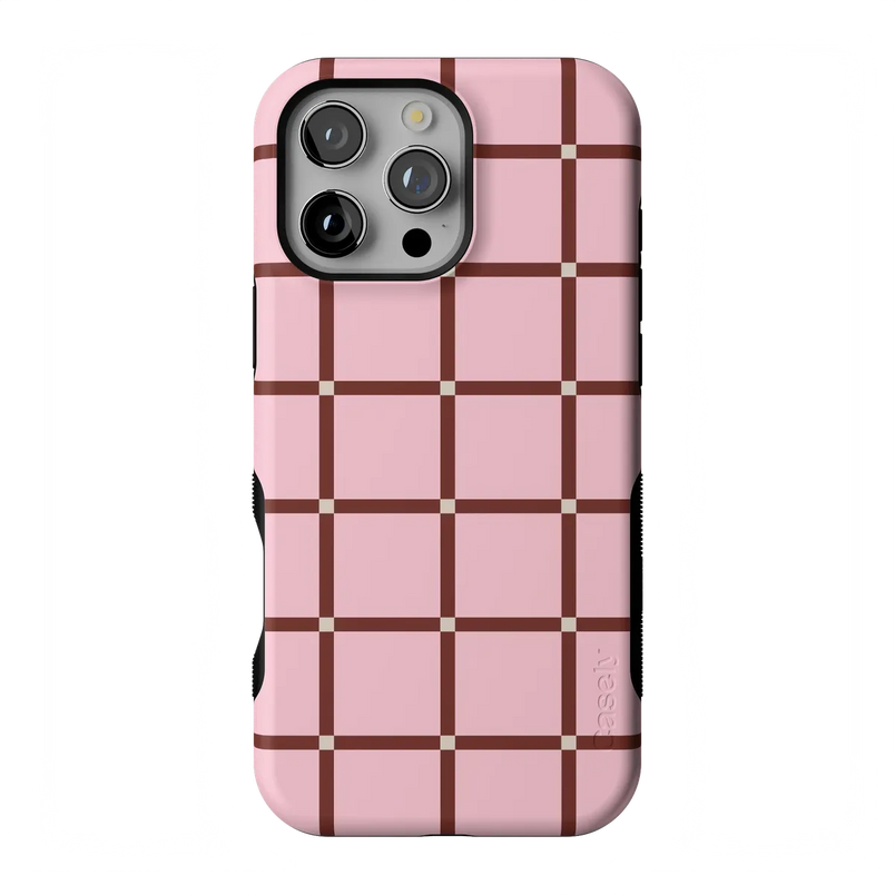 Uptown Gridlock | Pink Checkerboard Case