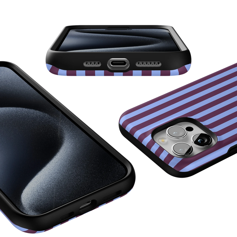 Perfect Stripes | Purple & Blue Stripes Case